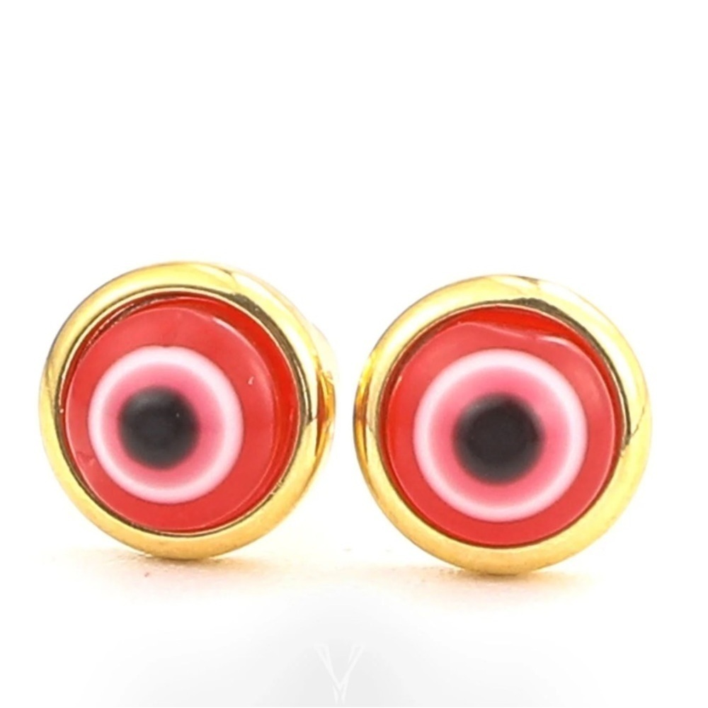 Evil eye stud earrings